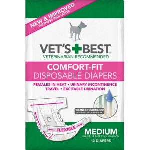 Comfort-Fit Disposable Female Dog Diaper 12 pack